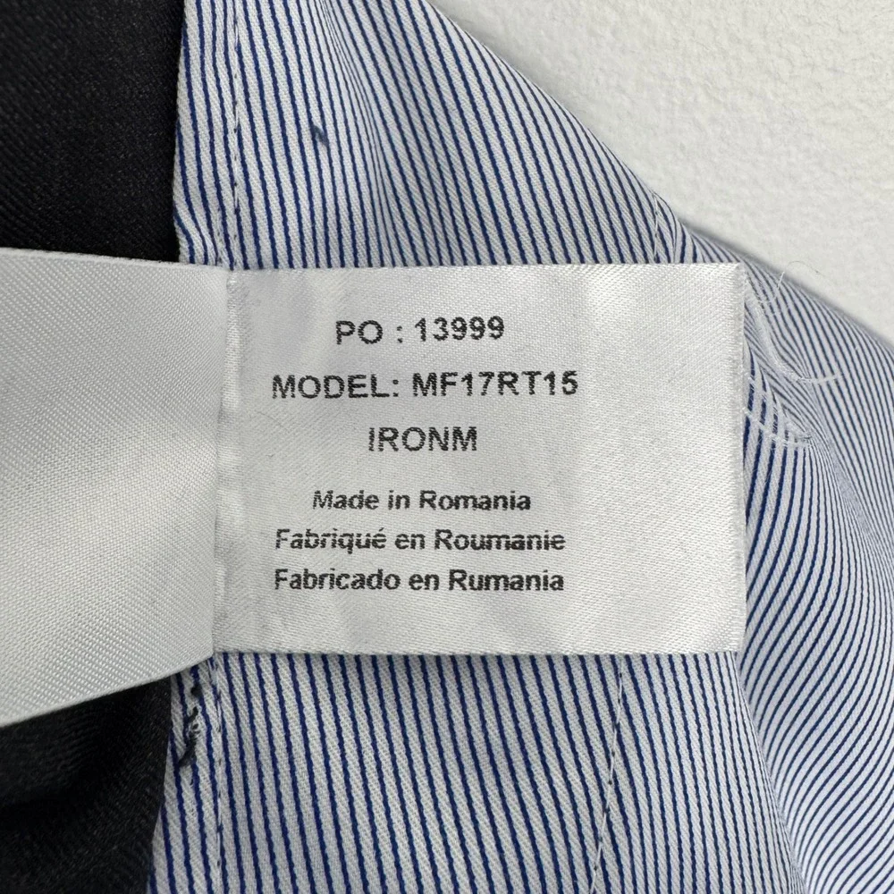 Peter Millar Collection‎ Mens 40 Charcoal Gray 100% Wool Dress Pants Slacks